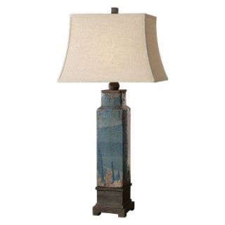 Uttermost 26833 Soprana Table Lamp   12W in. Distressed Blue Glaze   Table Lamps