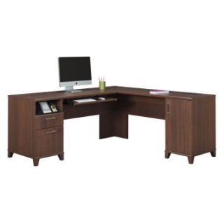 Bush Office Connect Achieve L Shaped Desk   Sweet Cherry   Desks