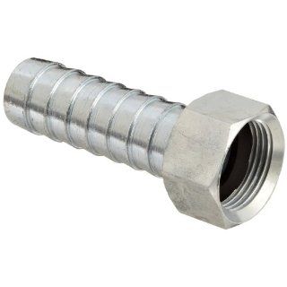 Dixon SLS848 Plated Steel Hose Fitting, Long Shank Coupling, 1" NPSM Female x 1" Hose ID Barbed