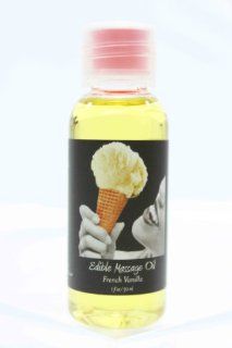 Edible Massage Oil for Sensual Intimacy Kissable French Vanilla by Earthly Body 1oz 'SPECIAL BONUS' Pick any 3 Flavors and get 1 Genuin Fox Tail Charm Ultra soft  Beauty