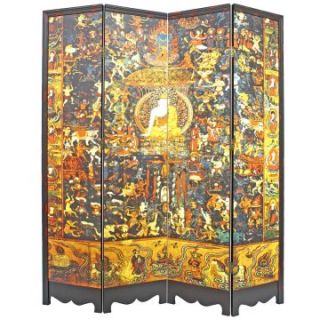 Oriental Furniture Tibetan Shoji Screen Room Divider   Room Dividers