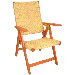 Poly Weave Folding Chair with Arms   Bistro Chairs