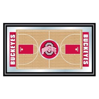 NCAA Framed Basketball Court Mirror   26 x 15   Clocks & Wall Art
