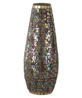 Dale Tiffany 15H in. Peacock Mosaic Vase   Table Vases