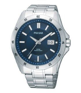 Pulsar Blue Dial Stainless Steel Mens Watch PXH849 Pulsar Watches