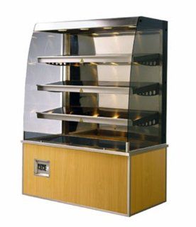 Piper Products 35015 57.87 in Upright Hot Display, 4 Tempered Glass Shelves, Display Lamps, Stainless, Each Cookware Kitchen & Dining