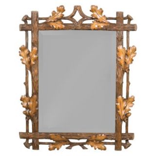 Oklahoma Casting Medium Oak Leaf Wall Mirror   Wall Mirrors