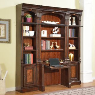 Parker House Corsica 4 Piece Library Wall Bookcase   Antique Vintage Dark Chocolate   Bookcases