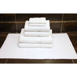 Luxury Hotel & Spa 100% Turkish Cotton 7 pc. Combination including Greek Key Bath Mat   Bath Towels