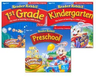 Reader Rabbit Learning Creations 3 Pack (Preschool, Kindergarten & 1st Grade) Software