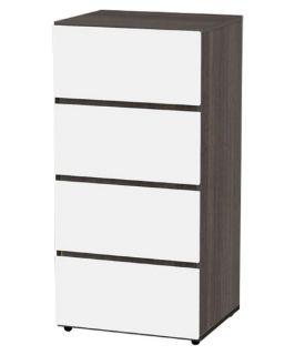 Nexera Allure 36 in. Storage Cabinet with Drawers   Living Room