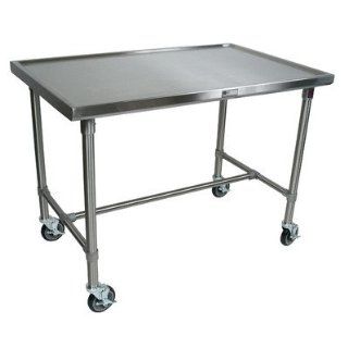 Cucina Americana Mariner Prep Table with Stainless Steel Top Casters No Casters, Size 35.5" H x 48" W x 30" D Home & Kitchen