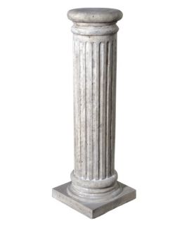 Design Toscano Classical Greek Fluted Plinth   Medium   Garden Statues
