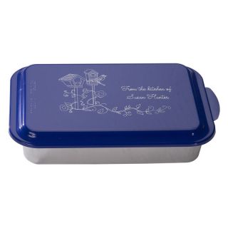 Nordic Ware Aluminum Nonstick Birdhouse Design 9 x 13 in. Cake Pan with Engraved Lid   Blue   Brownie & Cake Pans