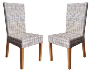Rattan Living Rio Wicker Chair   Set of 2   Dining Chairs