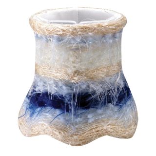 Crystorama Blue Yarn Mini Shade   Lamp Shades