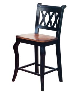 Sunset Trading Cabernet Counter Height 3X Back Cafe Dining Chair   Dining Chairs