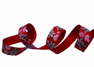 Etc Ribbons and More 20 Yard Spool Grosgrain Ribbon, 7/8 Inch, Red Turtles