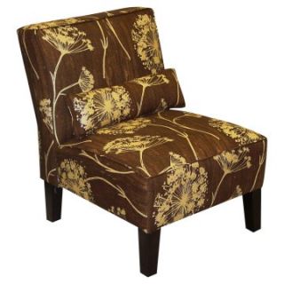 Lace Chocolate Armless Chair   Accent Chairs