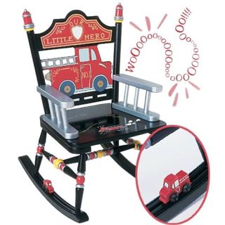 Levels of Discovery Firefighter Rocking Chair with Sound   Kids Rocking Chairs