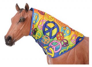 Tough 1 600D Peace Signs Waterproof Poly Neck Cover   Horse Blankets and Sheets