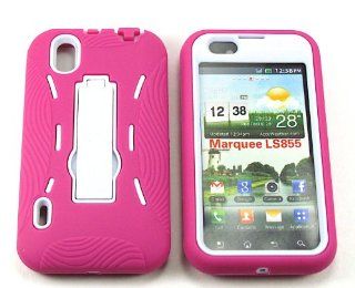 DUAL LAYER COVER FOR LG MARQUEE/IGNITE CASE HARD SOFT KICKSTAND AA 005B LS 855 CELL PHONE ACCESSORY Cell Phones & Accessories