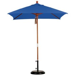 California Umbrella 6 ft. Square Marenti Wood Sunbrella Market Umbrella   Commercial Patio Furniture
