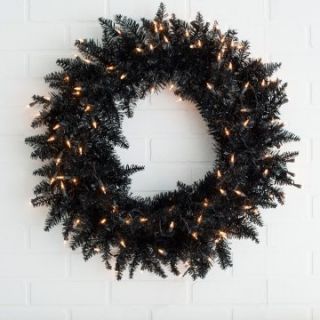 Black Ashley Pre lit 30 in. Wreath   Christmas Wreaths