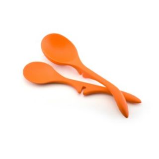 Rachael Ray 2 Piece Spoon and Ladle Set   Orange   Kitchen Utensils