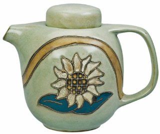 Mara Ceramic Stoneware 44 Oz. Sunflower Tea Pots Teapots Kitchen & Dining