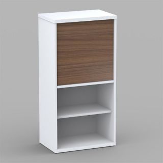 Nexera Liber T Modular Design Your Own Storage and Entertainment System   38 in. 1 Door Bookcase   White and Espresso   Bookcases