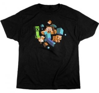 Minecraft Run Away Glow in the Dark T Shirt Clothing
