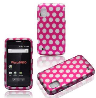 2D Dots on Pink ZTE Warp N860 Boost Mobile Case Cover Hard Phone Case Snap on Cover Rubberized Touch Faceplates Cell Phones & Accessories