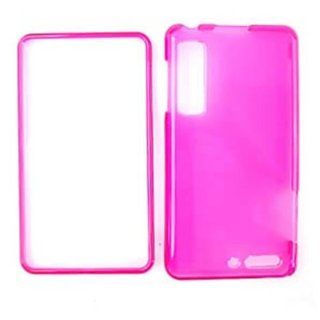 For Motorola Droid 3 Xt862 Transparent Hot Pink Clear Case Accessories Cell Phones & Accessories