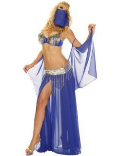 Royal Blue Belly Dancer Sexy Costume   SMALL Clothing