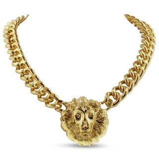 Passiana Gold Lioness Chain Necklace Jewelry