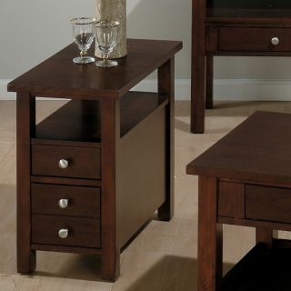 Jofran Small Space Milton Cherry Chairside Table   End Tables