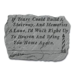If Tears Could Build A Stairway Memorial Stone   Lighthouse Design   Garden & Memorial Stones