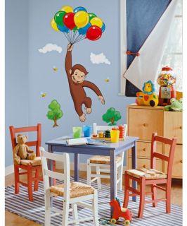 Curious George Peel & Stick Giant Mural   Wall Decals
