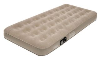 Pure Comfort Twin Suede Top Air Bed with Built in Pump   Air Mattresses