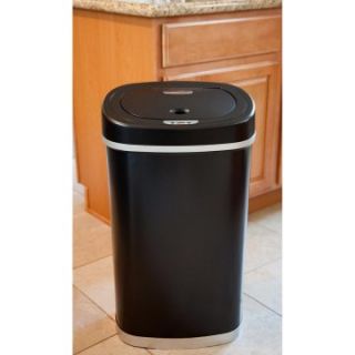 Nine Stars 13.2 Gallon Matte Black Sensor Trashcan   Kitchen Trash Cans