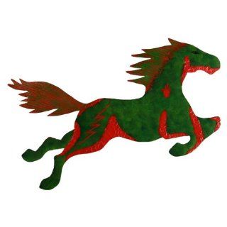 Metal Galloping Horse Hand Painted   Wall Sculptures