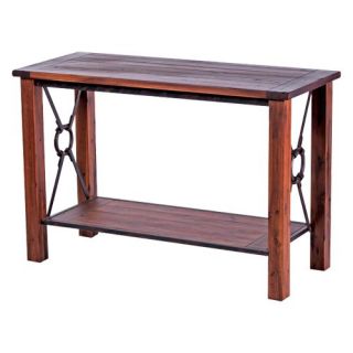 New Rustics Home Modern Lodge Collection Wood and Metal Sofa Table   Small   Console Tables