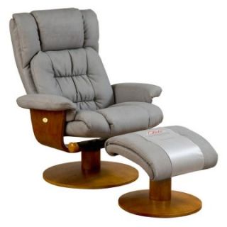 MAC Motion Oslo Vinci Top Grain Leather Swivel Recliner with Ottoman   Recliners