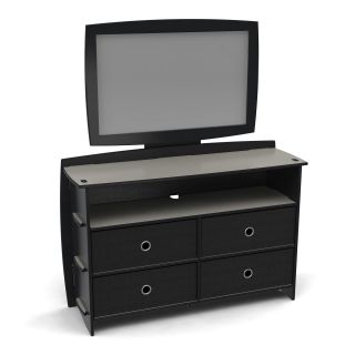 Legare Reversible Dresser with Mirror   Titanium/Black   Kids Dressers and Chests