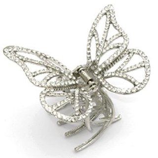 DoubleAccent Hair Jewelry Crystal Butterfly Hair Jaws Clear Color Jewelry