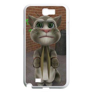 Custom Talking Tom Cat Back Cover Case for Samsung Galaxy Note 2 N7100 N792 Cell Phones & Accessories