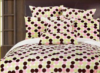 Thro Ltd. Big Dot Collection Microluxe Twin Comforter Set, Pink/Green/Brown  