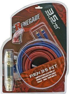 Renegade 1/0 Gauge Amp Wiring Kit  Vehicle Amplifier Wire And Wiring Kits 