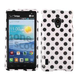 COVER FOR LG LUCID 2 CASE FACEPLATE HARD PLASTIC POLKA DOTS TP1631 VS870 CELL PHONE ACCESSORY Cell Phones & Accessories